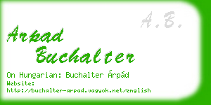 arpad buchalter business card